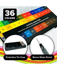 Hippie Crafter Premium Watercolor Paint Set 36 Colors