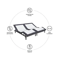 Cariloha Classic Adjustable Mattress Base | Split King | 6", 9", 12" | Viscose Material | Adjustable Height, Quiet Motor, Wireless Remote