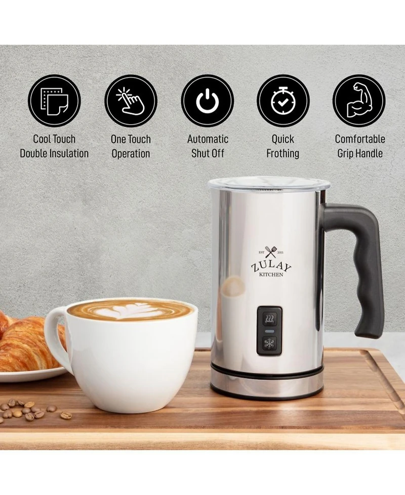 Zulay Kitchen 4-in-1 Automatic Milk Frother and Steamer - AeroFroth