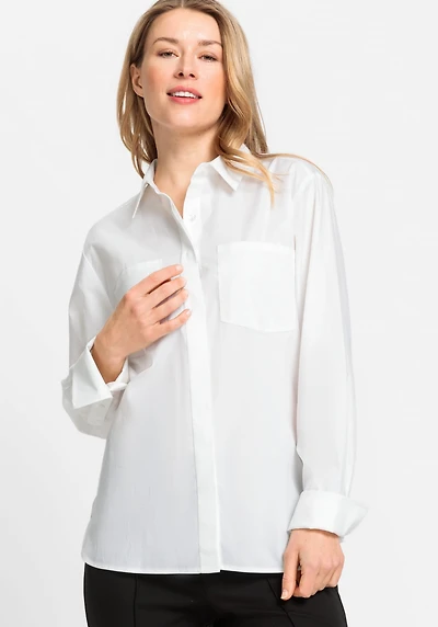 Olsen Women's 100% Cotton Solid Shirt