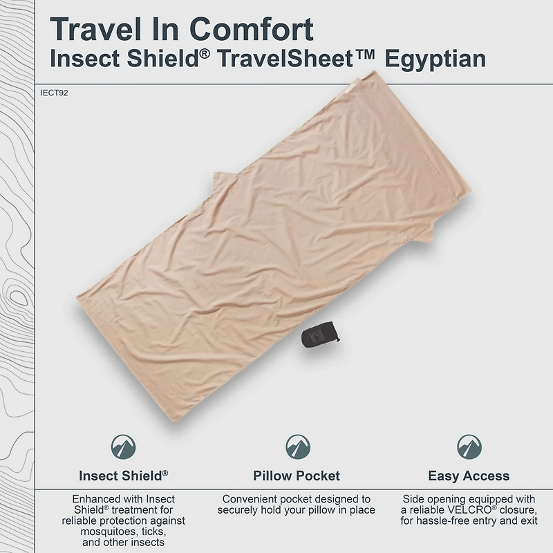 Cocoon - Premium - Insect Shield TravelSheet - Egyptian Cotton