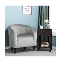 Yaheetech Velvet Club Chair Accent Arm Chair for Living room