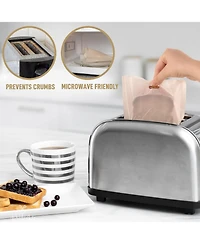 6 Pack Reusable Toaster Bags For Grilled Cheese Sandwiches