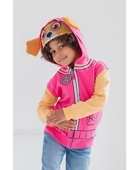 Paw Patrol Girls Rubble Chase Skye Fleece Zip Up Pullover Hoodie to