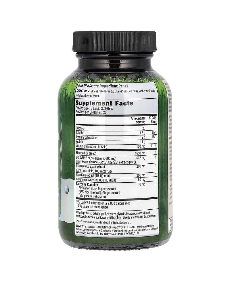 Irwin Naturals Love My Legs Vein + Circulation