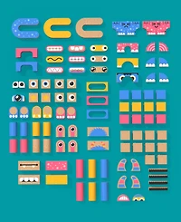 Geoffrey's Toy Box Make A Monster 100-Piece Solid Wood Block Set, Created for Macy's