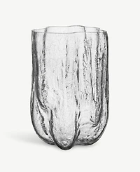 Kosta Boda 15'' Crackle Crystal Glass Vase