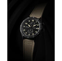Vincero Graphite The Altitude Pilot Watch with Dual Time Zone & Nylon Strap