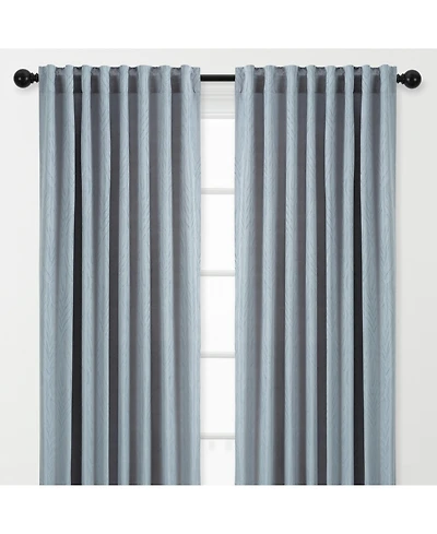 Chanasya Premium 2-Panel Classy Embossed Floral Textured Curtains - Back Tab, Ring Tab for Windows Living Room Bedroom