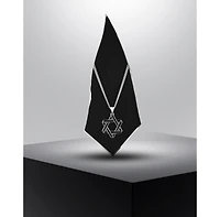 Vincero Men's Jewish Star Pendant in Rhodium-Plated 925 Sterling Silver