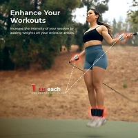 Sunny Health & Fitness 2 Lb Wearable Arm Weights, Set of 2 (1LB Each), Adjustable Silicone Ankle Weights