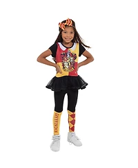 Harry Potter Little Girls Gryffindor Ravenclaw Cosplay T-Shirt Dress Leggings and Headband 3 Piece Outfit Set to