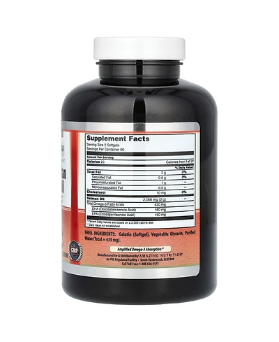 Amazing Nutrition Wild Alaskan Salmon Oil 2 000 mg
