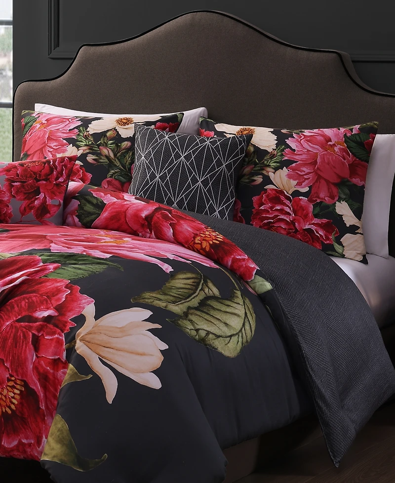 Bebejan Flower Garland Bedding 100% Cotton 5 Piece Queen Size Reversible Comforter Set