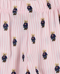 Polo Ralph Lauren Girls 7-16 2-Piece Bear Long Sleeve Shirt and Pant Pajama Set