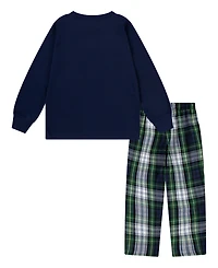 Polo Ralph Lauren Boys 4-7 2-Piece Long Sleeve T-Shirt and Woven Pant Pajama Set