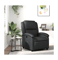 vidaXL Recliner Chair Black Real Leather