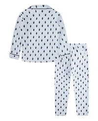 Polo Ralph Lauren Boys 8-20 2-Piece Bear Long Sleeve Shirt and Pant Pajama Set