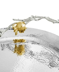 Michael Aram Pomegranate Silver and Gold Oval Tray