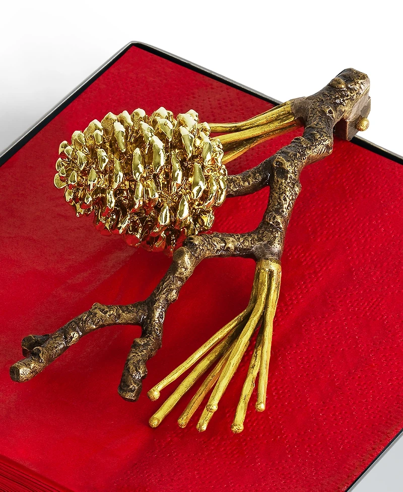 Michael Aram Pinecone Cocktail Napkin Holder, 5.24" x 5.24"