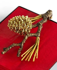 Michael Aram Pinecone Cocktail Napkin Holder, 5.24" x 5.24"
