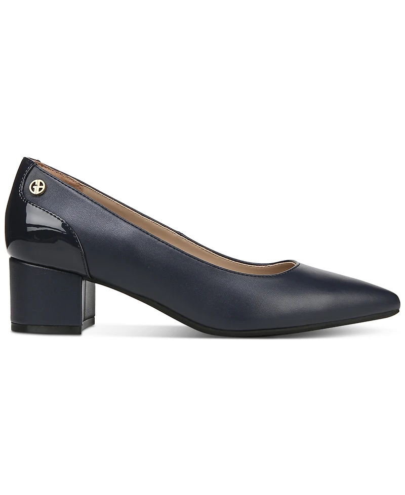 Giani Bernini Women's Blakelyy Memory Foam Pointed Toe Block Heel Pumps, Created for Macy's