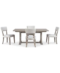 Sadie 5-Pc. Rectangular Dining Set (Table & 4 Upholstered Side Chairs), Created for Macy's