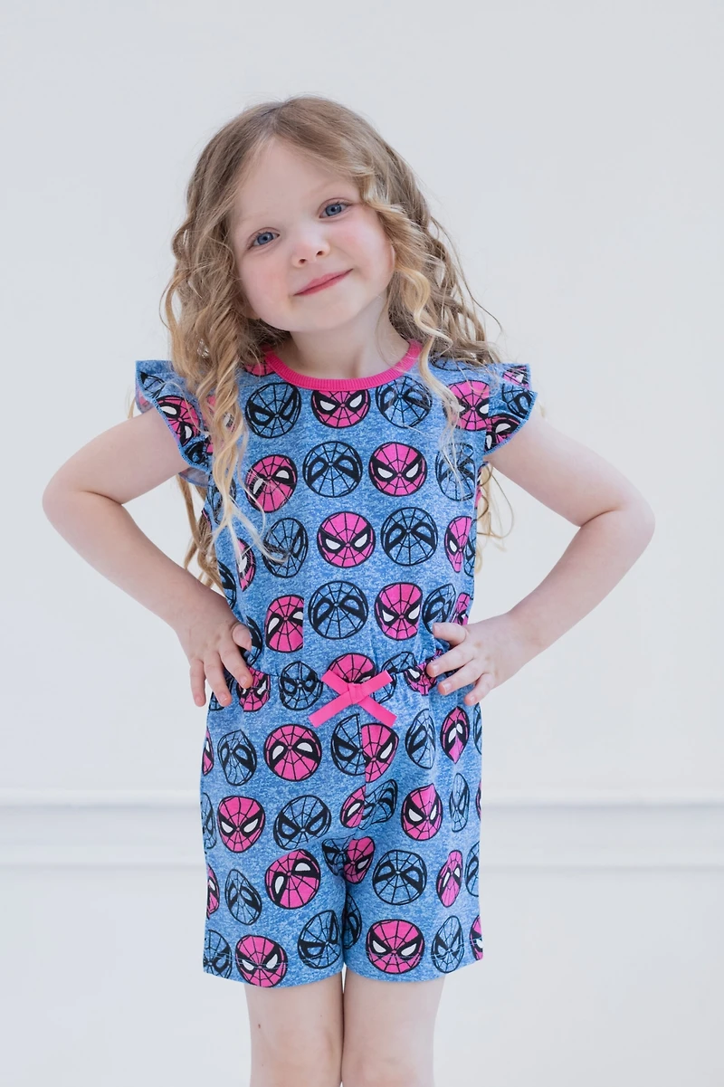 Avengers Girls Spider-Man French Terry Romper to