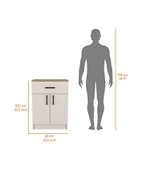 Fm Furniture Cope kitchen Pantry in melamine with 2 doors and 1 drawer