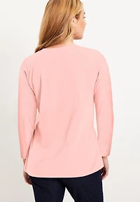 June + Vie Plus Long-Sleeve V-Neck One Only Tee