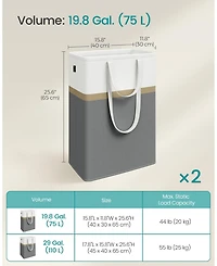 Slickblue Top Laundry Hampers for Easy Organization and Stylish Storage Solutions (Set of 2)
