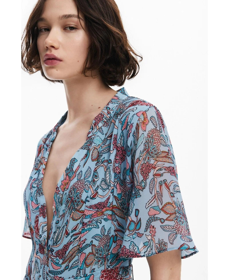 Desigual Women's Floral print midi dress