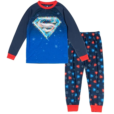 Justice League Toddler Boys Dc Comics Pullover Pajama Shirt and Pants Sleep Set