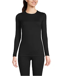 Lands' End Women's Baselayer Cozy Thermaskin Crewneck Top