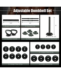 Sugift 4 in 1 Adjustable Weight Dumbbell Set