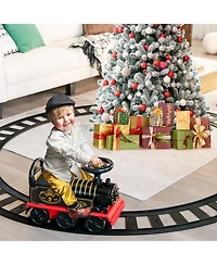 Gymax 6V Electric Kids Ride On Train Motorized Toy w/ Track & 6 Wheels Green