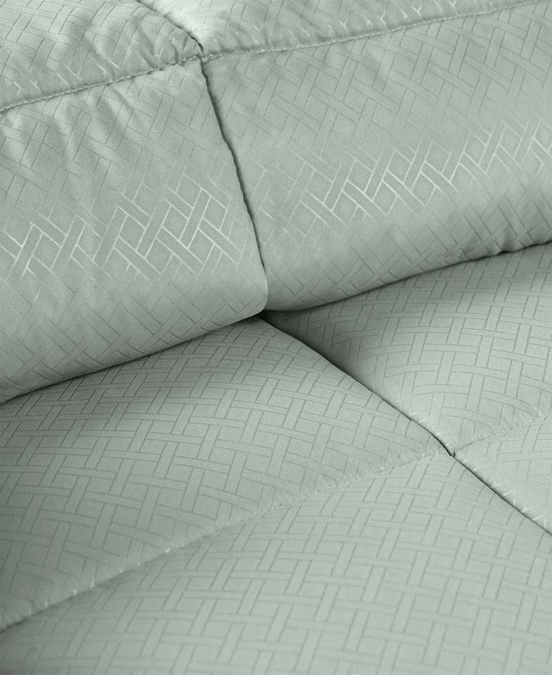 Superior Monochrome Basketweave Plush Microfiber Down Alternative Comforter