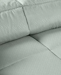 Superior Monochrome Basketweave Plush Microfiber Down Alternative Comforter