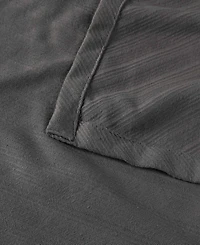 Superior Milan Cotton Jacquard Dobby Weave Textured Striped Lightweight Woven Throw, 50" x 60"