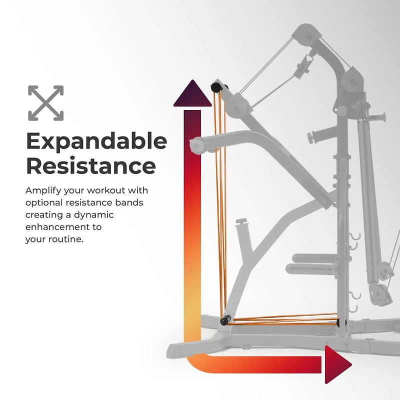 Sunny Health & Fitness Multifunctional Strength Training All in One Home Gym 500 Lb Max Load Weight