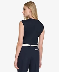 Tommy Hilfiger Women's Button-Trim Sleeveless Top