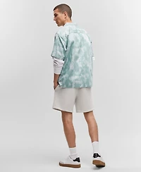 Mode of One Men's Relaxed-Fit Printed Button-Down Camp Shirt, Created for Macy's