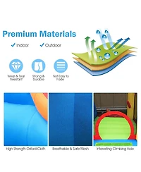 Inflatable Water Slide Bounce House with Pool and Cannon Without Blower