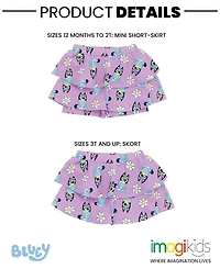 Bluey Toddler Girls Floral 2 Pack Skorts to