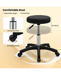 Sugift 72 Inch Massage Bed with Hydraulic Stool Removable Headrest and Storage Boxes-Black