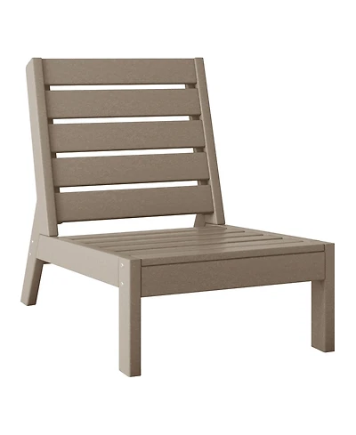 WestinTrends Outdoor Hdpe Deep Seating Modular Armless Patio Chair