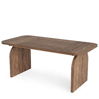 Tribesigns 63-Inch Rectangular Dining Table for 4 Person, Farmhouse Kitchen Dinner Table with Wood Laminated Board Tabletop