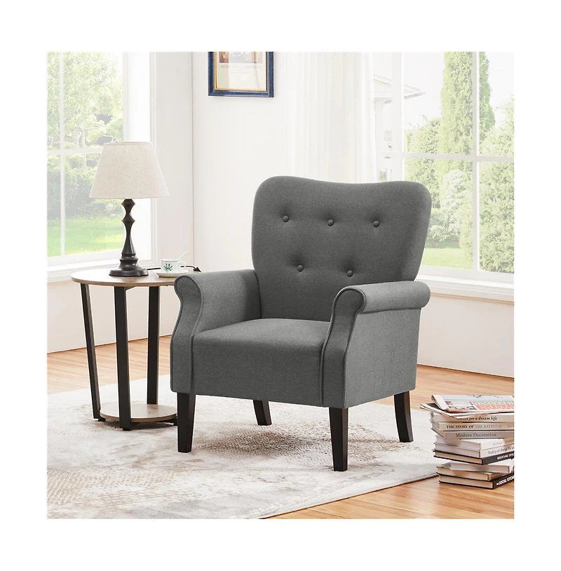 Yaheetech Modern Accent Chair Upholstered Single Sofa