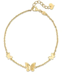 Devata Butterfly Chain Bracelet in 14K Gold, 6.5 in adj to 7.5 in, approx. 2.9 grams