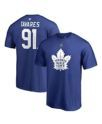Fanatics Men's John Tavares Royal Toronto Maple Leafs Authentic Stack Name Number T-Shirt
